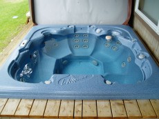 Hot Tub Installed in a Deck
